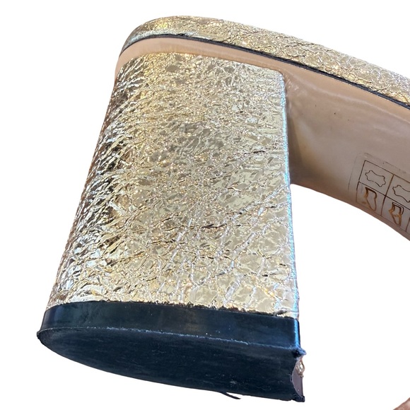 Gucci GG Marmont Metallic Gold Fringe Mule Sandals - Picture 9 of 15